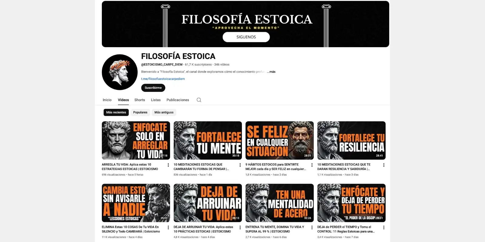 Canal de Youtube contenido generado con IA