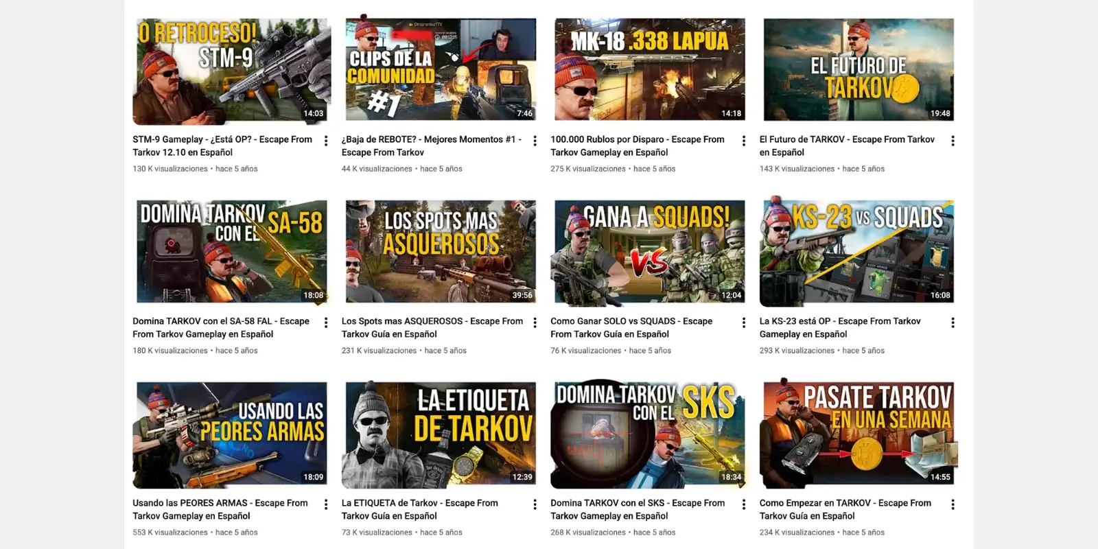 Ejemplo vídeos micro nicho en Youtube